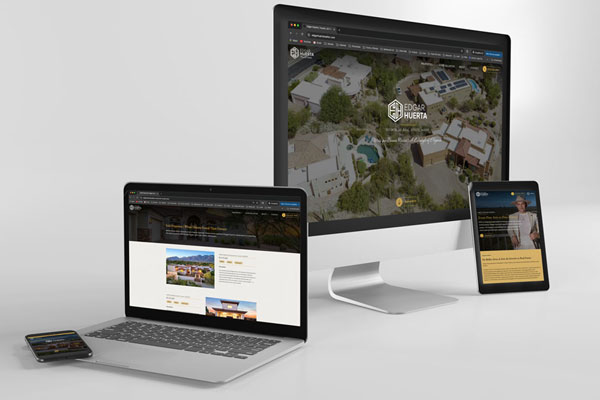 Image of Edgar Huerta, a real estate agent in Tucson, with his logo