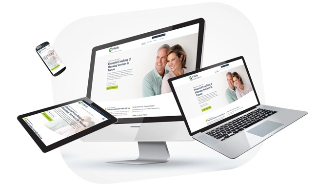 Website Design example for O'Reilly Financial Services in Tucson